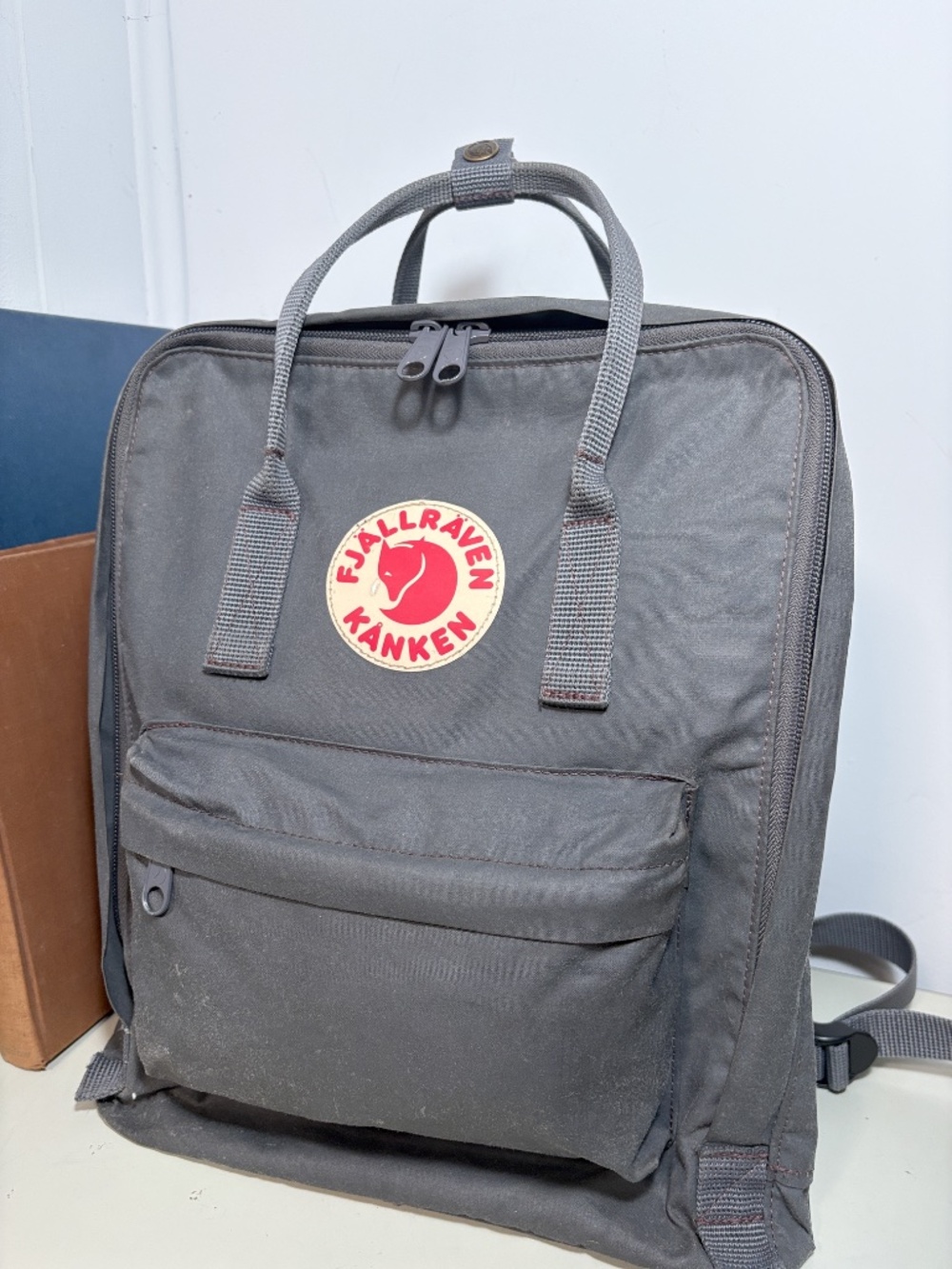 Fjallraven Kanken Classic Backpack Black Grey 23510 Vinylon F School Bag